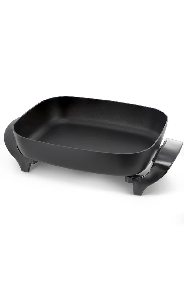 Megachef 14.96 Inch Electric Fry Pan with Non-Stick Coating, Alternate, color, Black