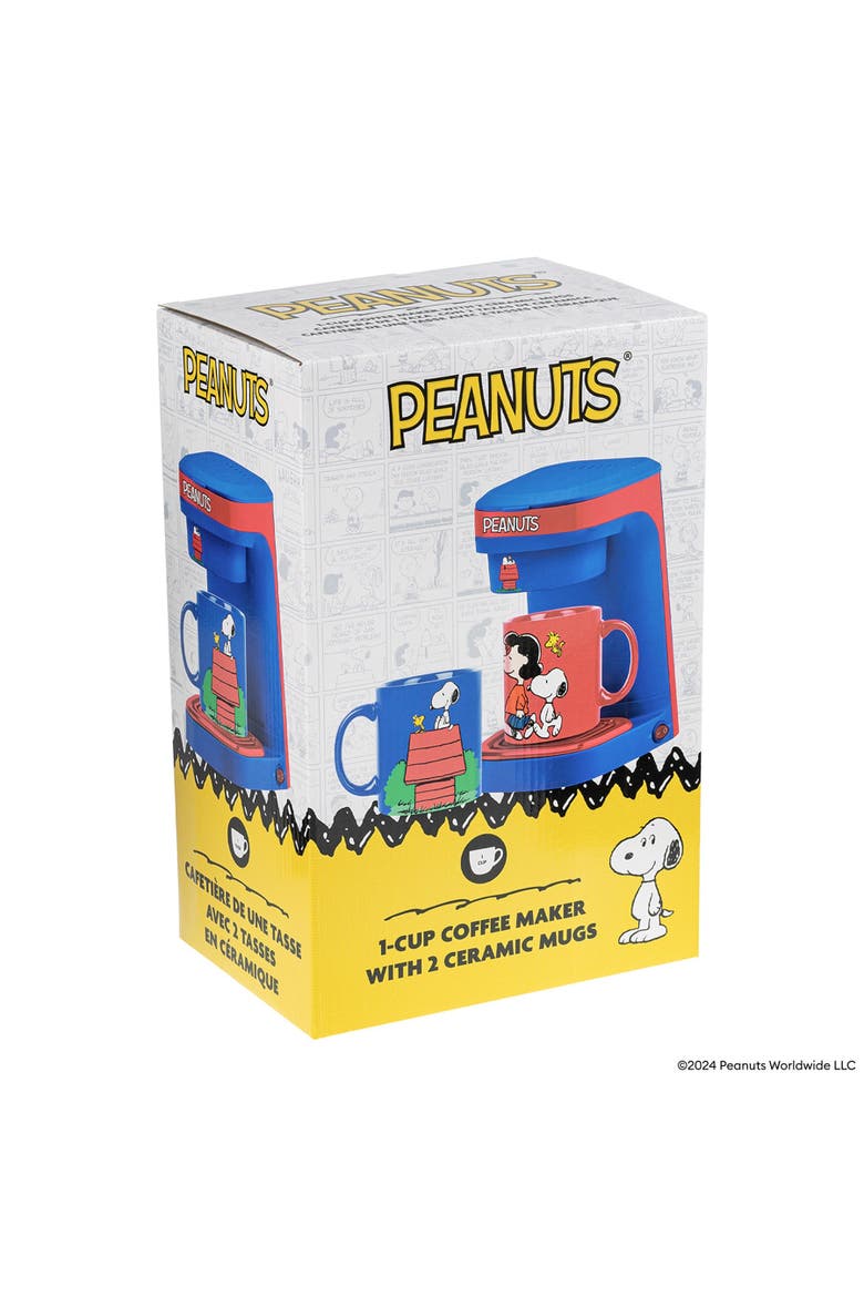 Peanuts Single Cup Coffee Maker Gift Set with 2 Mugs, Alternate, color, None