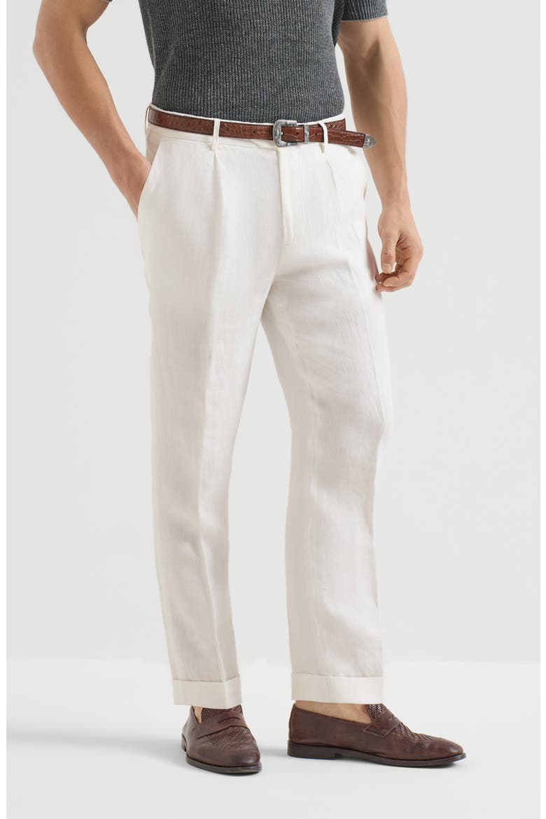 Gabardine garment dyed trousers, Main, color, Snow