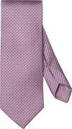 Eton Pink Geometric Print Silk Twill Tie