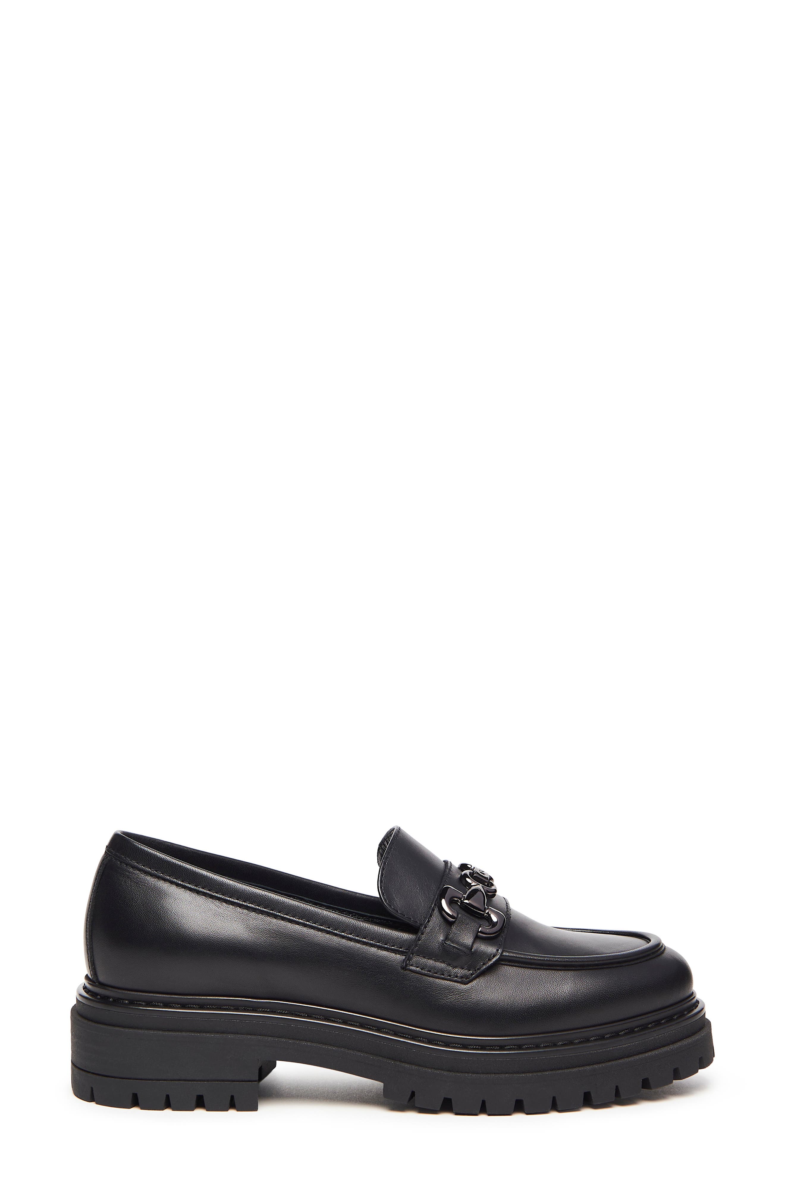 NeroGiardini Lug Sole Bit Loafer, Alternate, color, Black