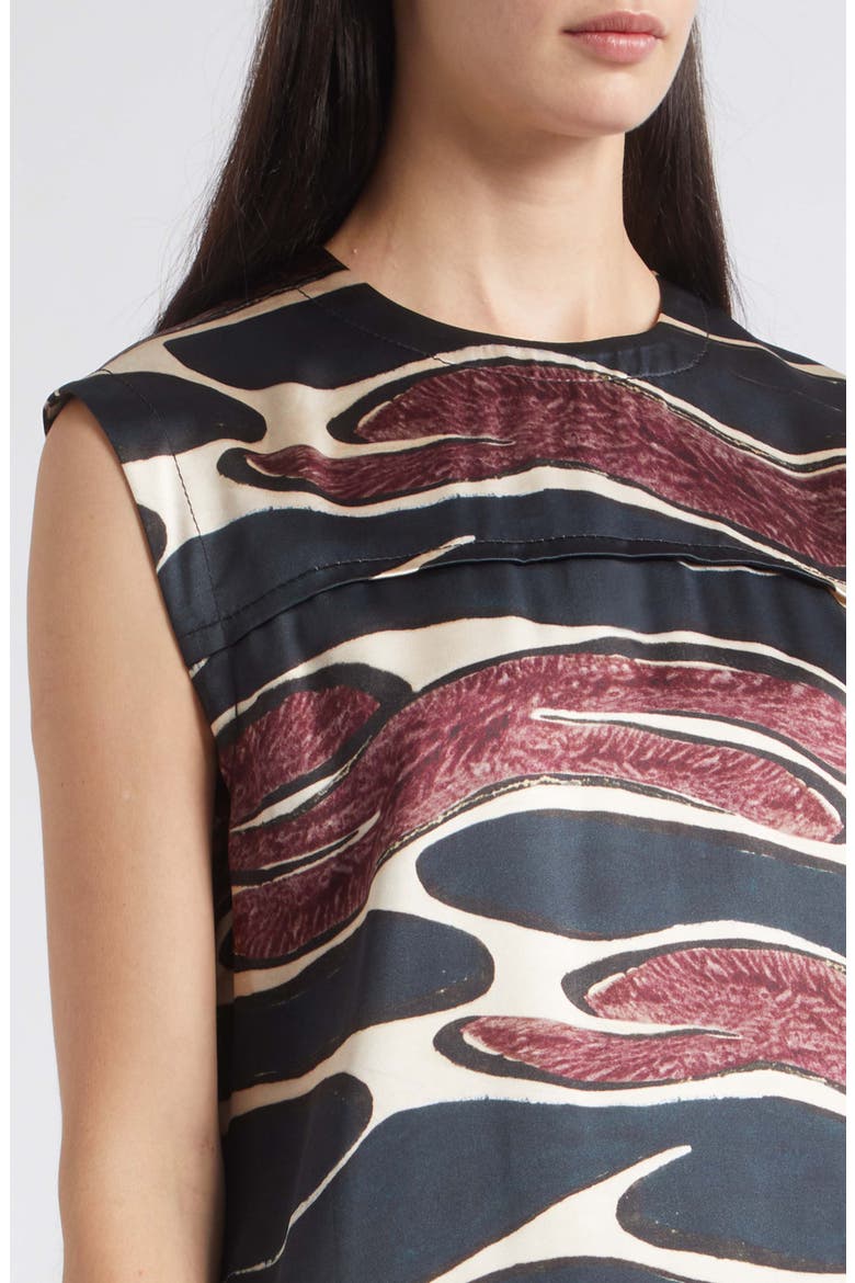 Abstract Weave Satin Midi Dress, Alternate, color, CFN99 BLACK