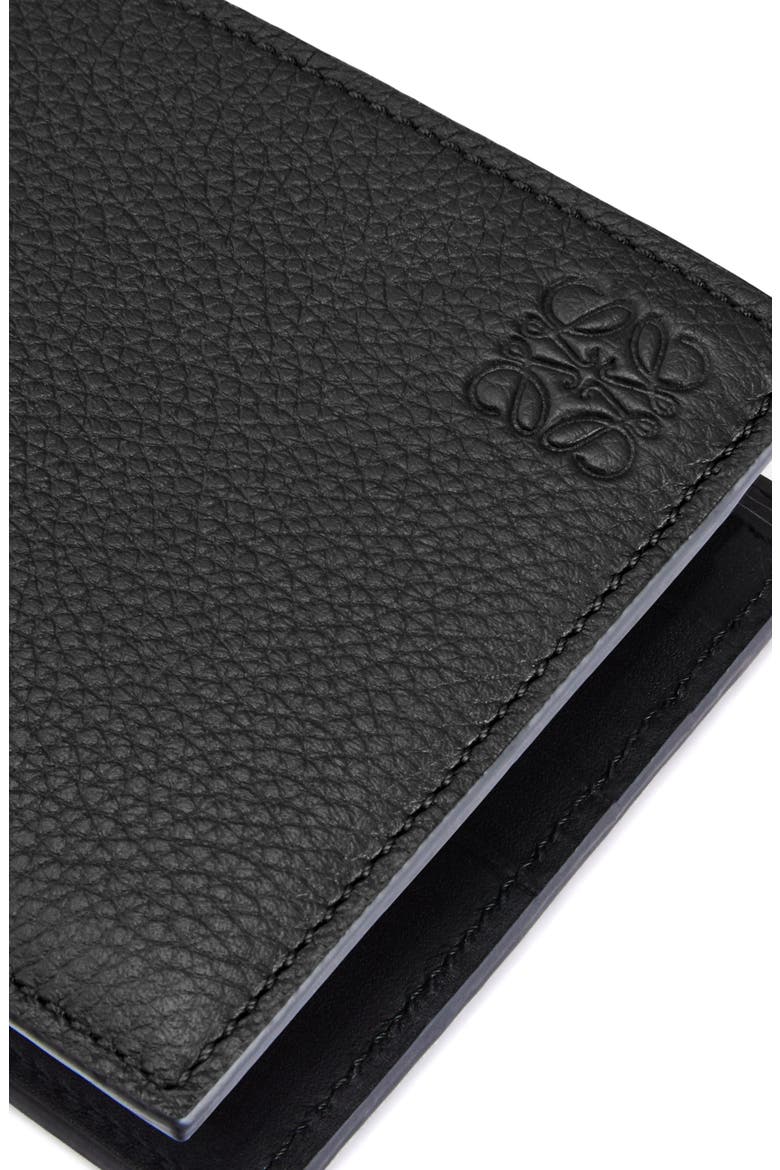 Logo Bifold Leather Wallet, Alternate, color, BLACK