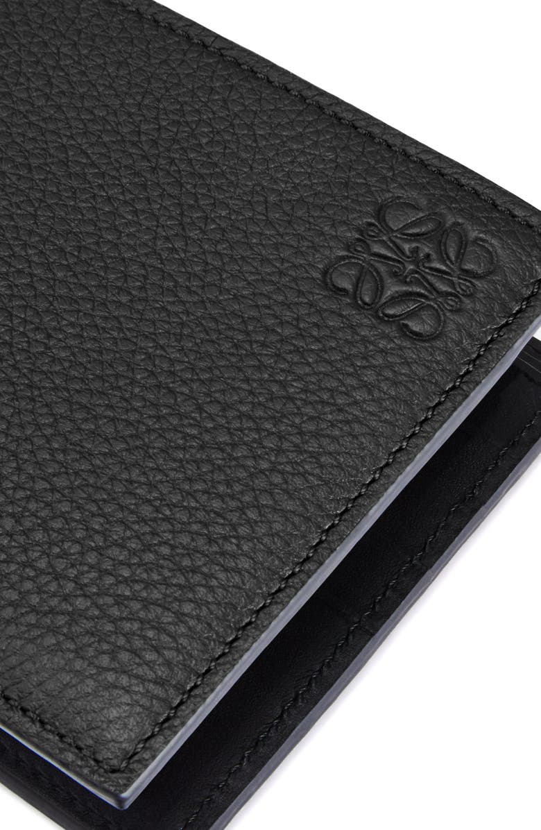 Loewe Logo Bifold Leather Wallet, Alternate, color,