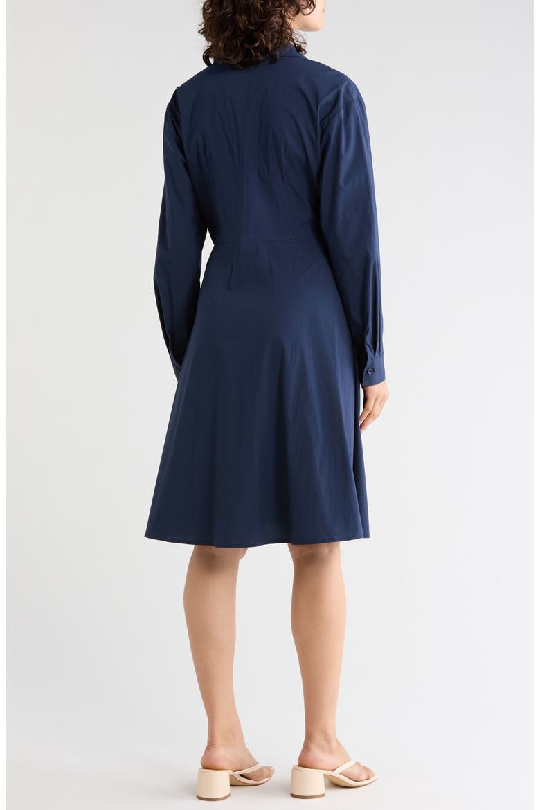 Long Sleeve Wrap Shirtdress, Alternate, color, NAVY