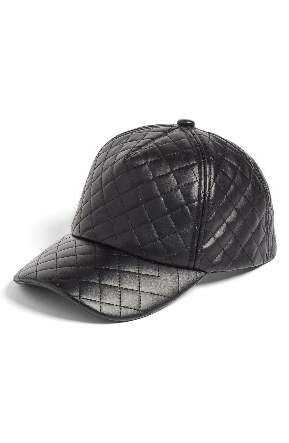 BP. Quilted Faux Leather Ball Cap