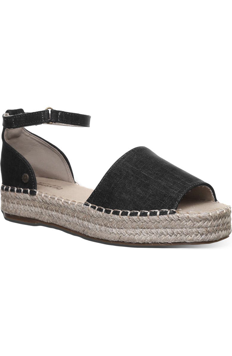 BEARPAW <p>Affagato Espadrille Sandal (Women)</p>, Main, color, Black