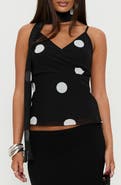 Princess Polly Jenae Polka Dot Camisole & Scarf