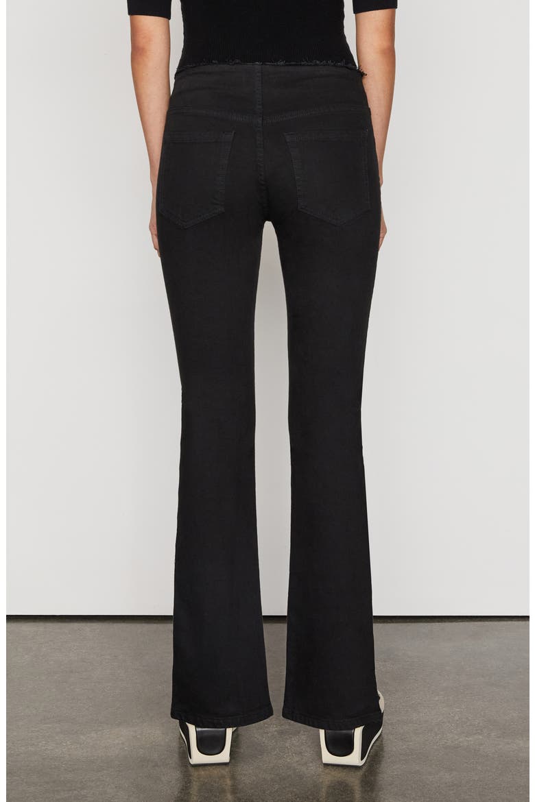 Cutoff Waist Slit Hem Mini Boot Jeans, Alternate, color, FILM NOIR