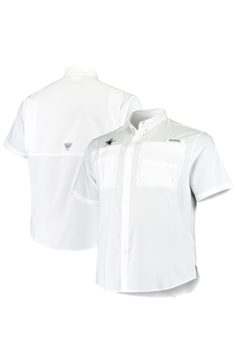 Columbia Men's Columbia White Dallas Cowboys Big & Tall Tamiami Woven Button-Down Shirt, Main, color, White