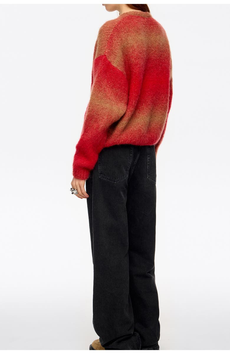 Bimba y Lola Alpaca Balloon Cardigan, Alternate, color, Red