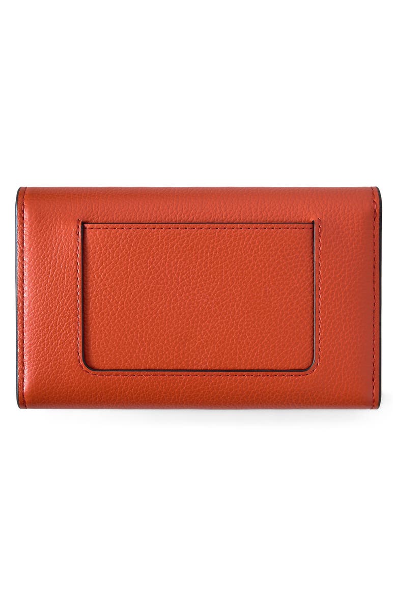 Medium Darley Leather Wallet, Alternate, color, CORAL ORANGE