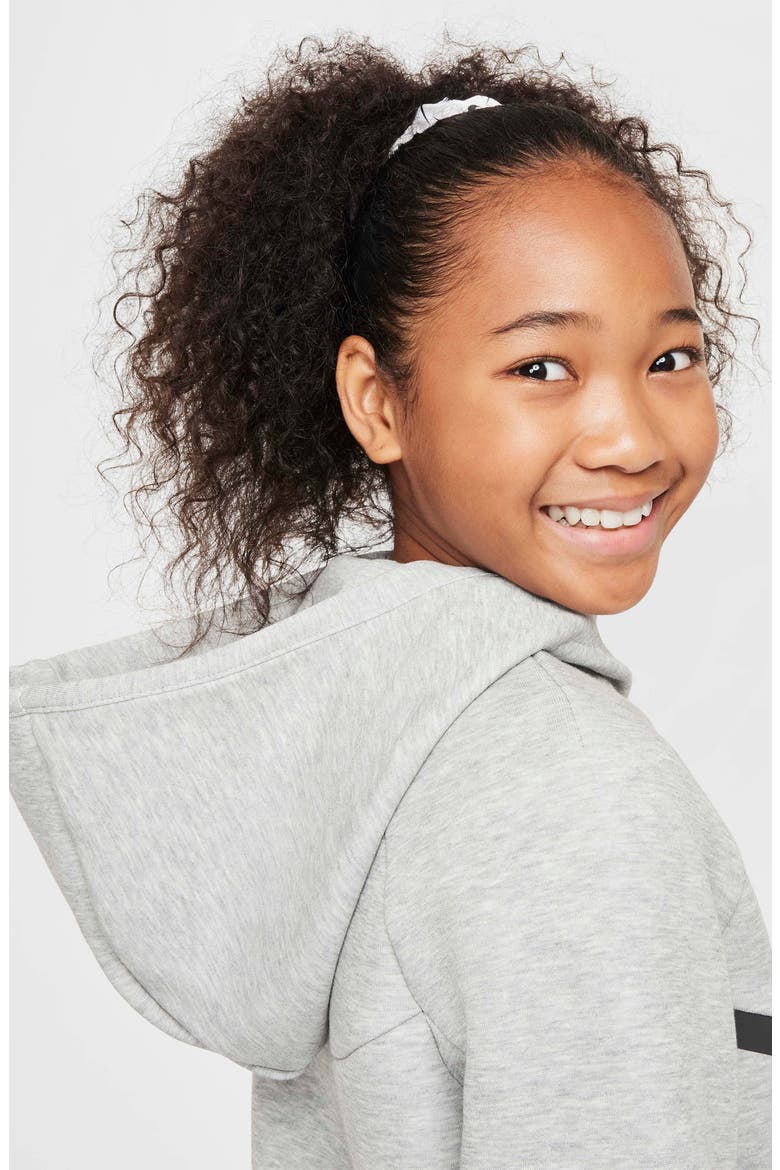 Kids' Sportswear Tech Fleece Full Zip Jacket, Alternate, color, 063 DARK GREY HEATHER/BLACK