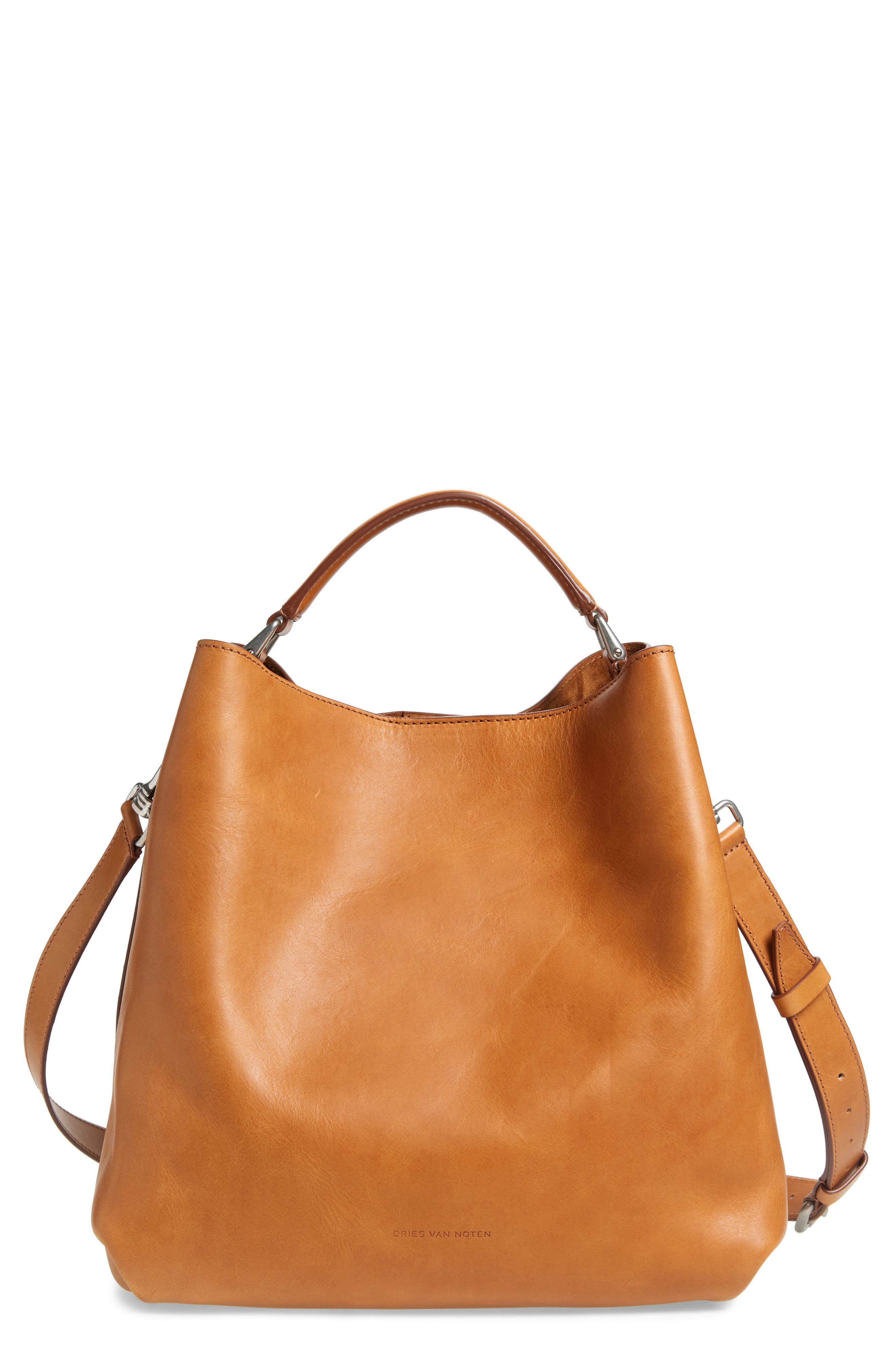 Dries Van Noten Leather Bucket Bag, Main, color, 