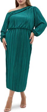 City Chic Jay Long Sleeve Midi Dress
