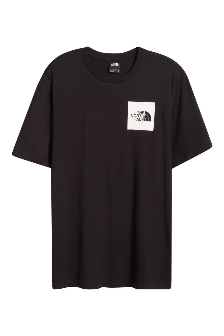 Fine Cotton Blend Logo Graphic T-Shirt, Alternate, color, TNF BLACK