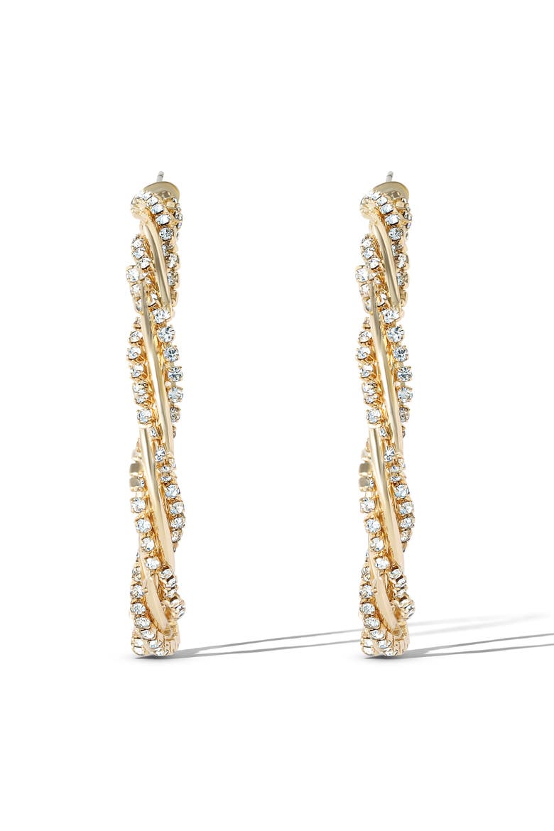 Spiral Hoop Gold-Tone Twisted Earrings, Alternate, color, Gold
