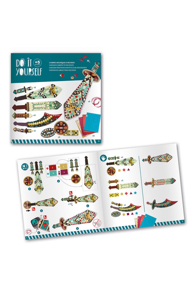 Do It Yourself Like a Pirate Sword Mosaic Craft Kit, Alternate, color, MULTI