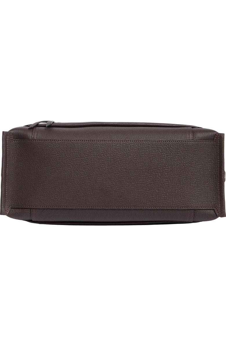 Longchamp Leather Briefcase, Alternate, color, Eggplant