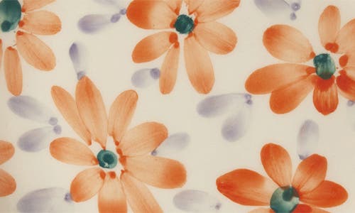 Rice By Rice Hand-painted Ceramic Cake Plate