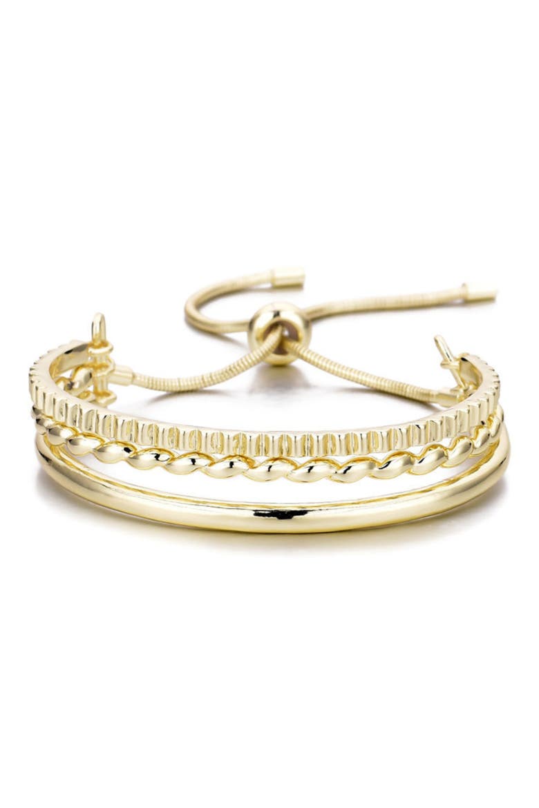 3-Line Cuff Bracelet, Main, color, GOLD