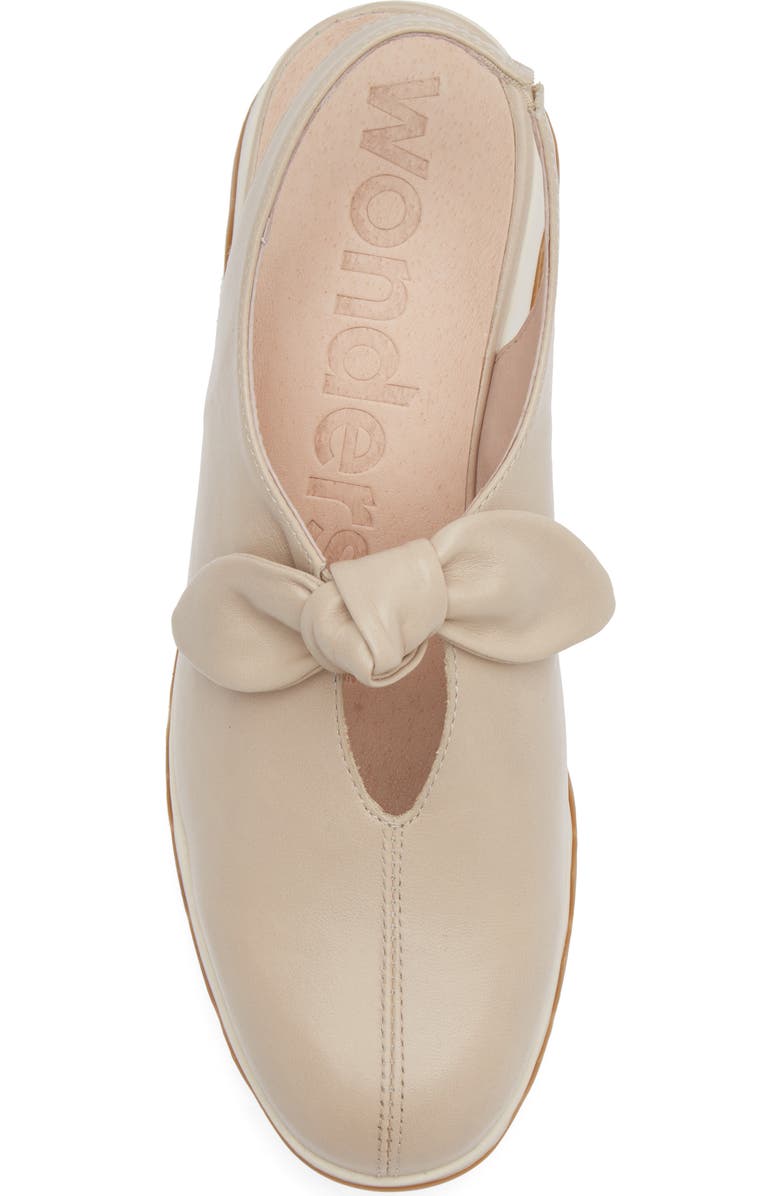 Wonders Knotted Wedge Slingback Pump, Alternate, color, Sauvgage Beige