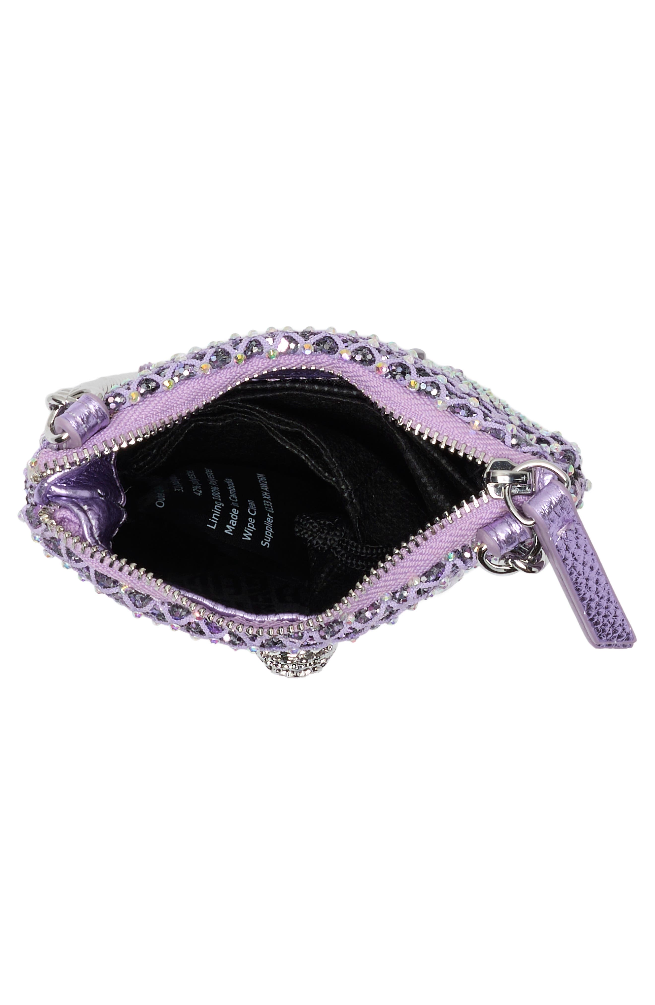 Crystal Lattice Phone Crossbody Bag, Alternate, color, LIGHT/ PASTEL PURPLE