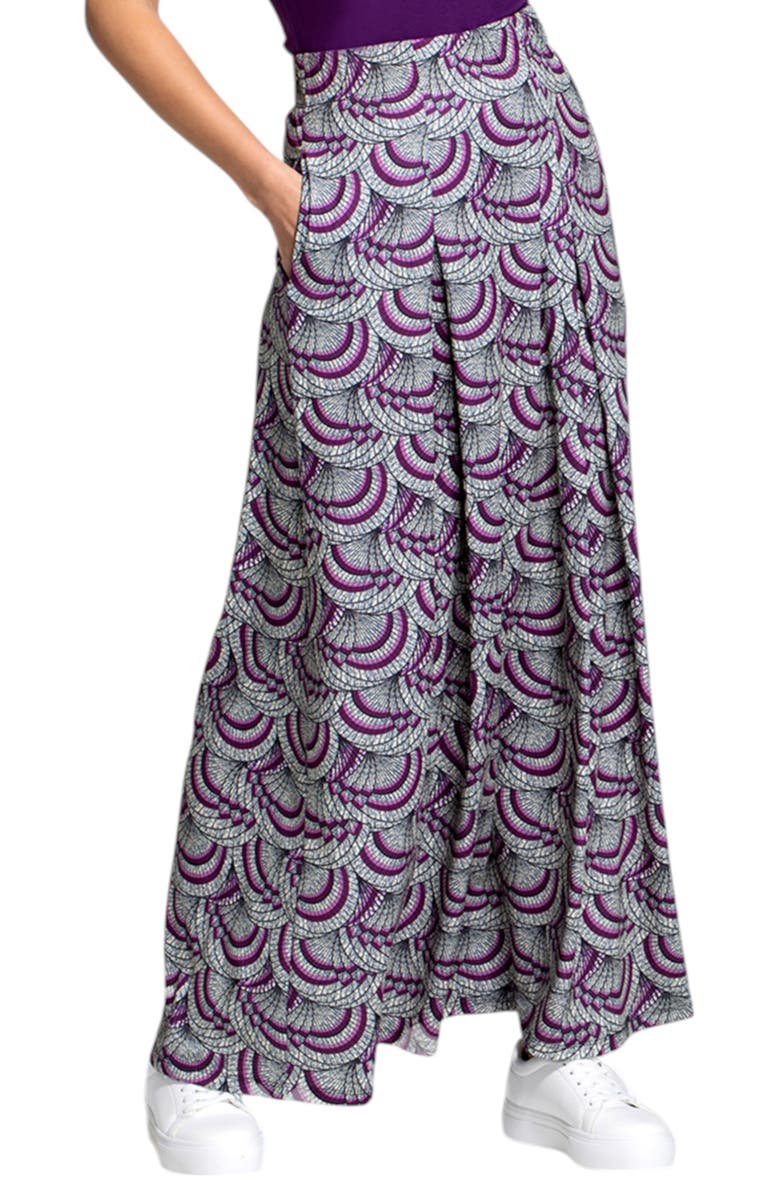 HotSquash London Clothing Box Pleat Maxi Skirt, Main, color, 