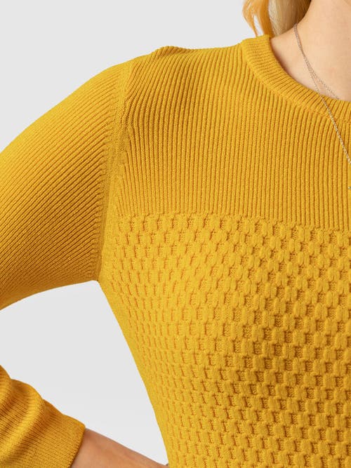 Shop Saint + Sofia Honeycomb Rib Sweater