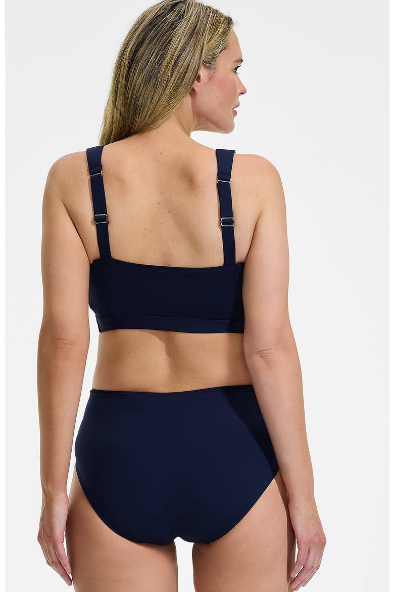 Plus Size Twist Front Bikini Top, Alternate, color, Deep Sea Navy