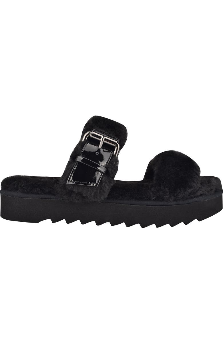 Nine West Funkie Faux Fur Platform Slipper, Alternate, color,