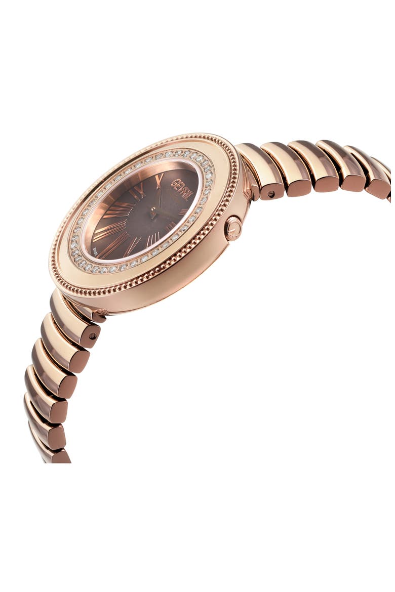 Gandria Diamond Bracelet Watch, 36mm - 0.5ct., Alternate, color, IP ROSE