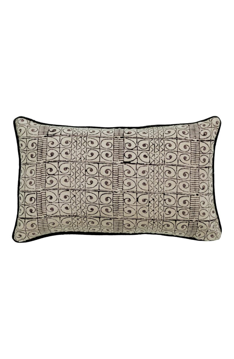 Alamwar Masai Lumbar Pillow Cover - 12x20, Main, color, Grey