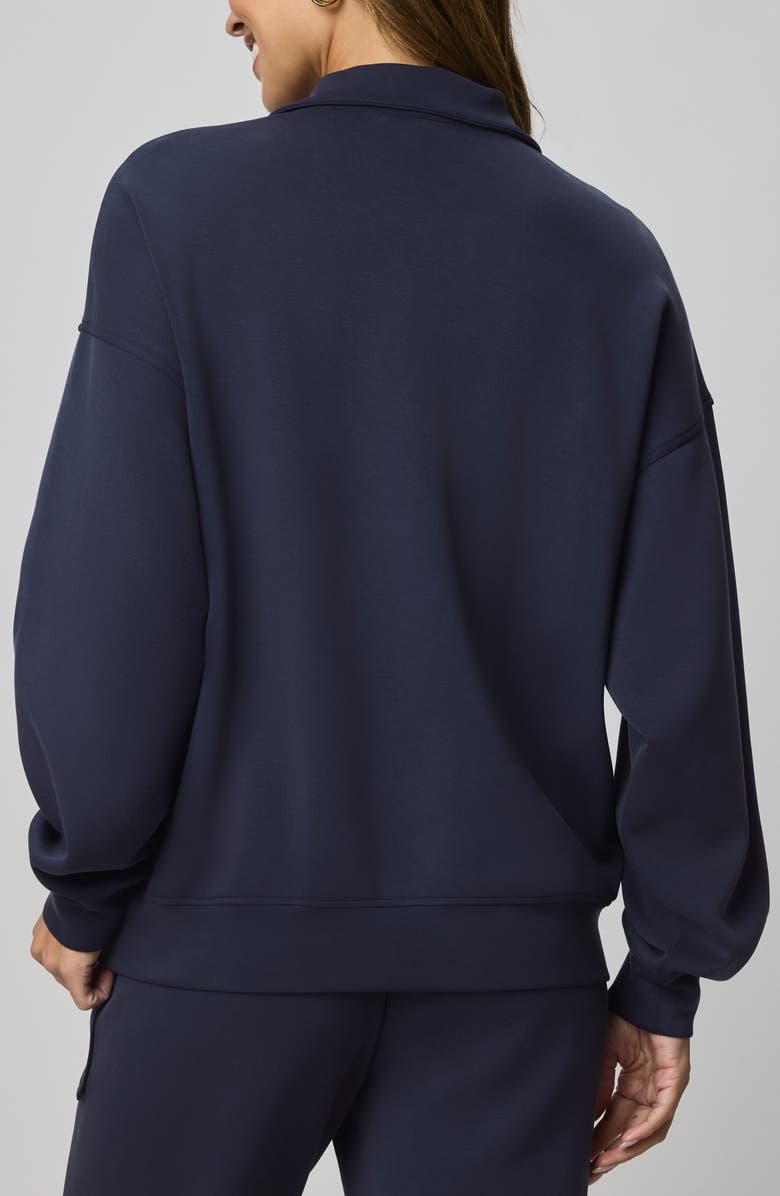 Splendid ScubaSoft Quarter Zip Sweater, Alternate, color, Navy Blue