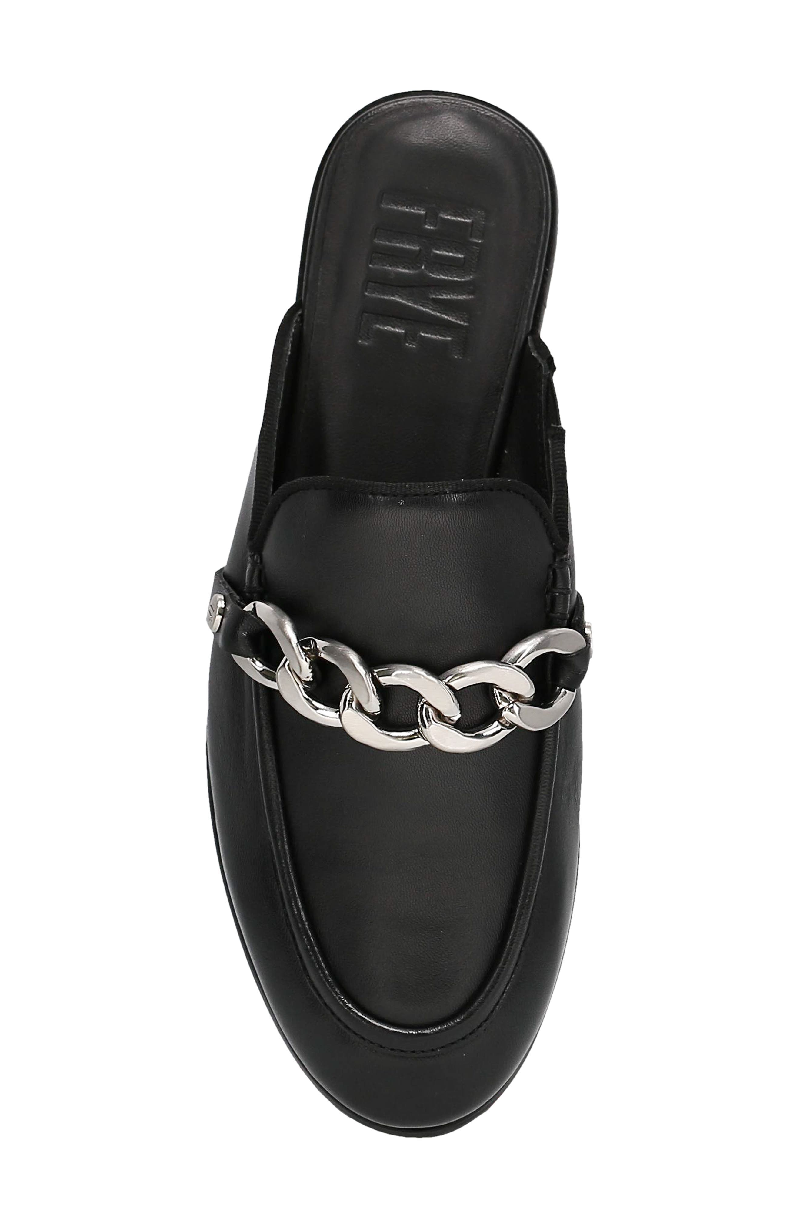 Frye Faith Chain Mule, Alternate, color, Black