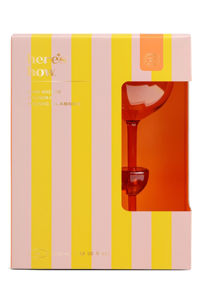 Bodie Riviera Glass Set, Alternate, color, ORANGE