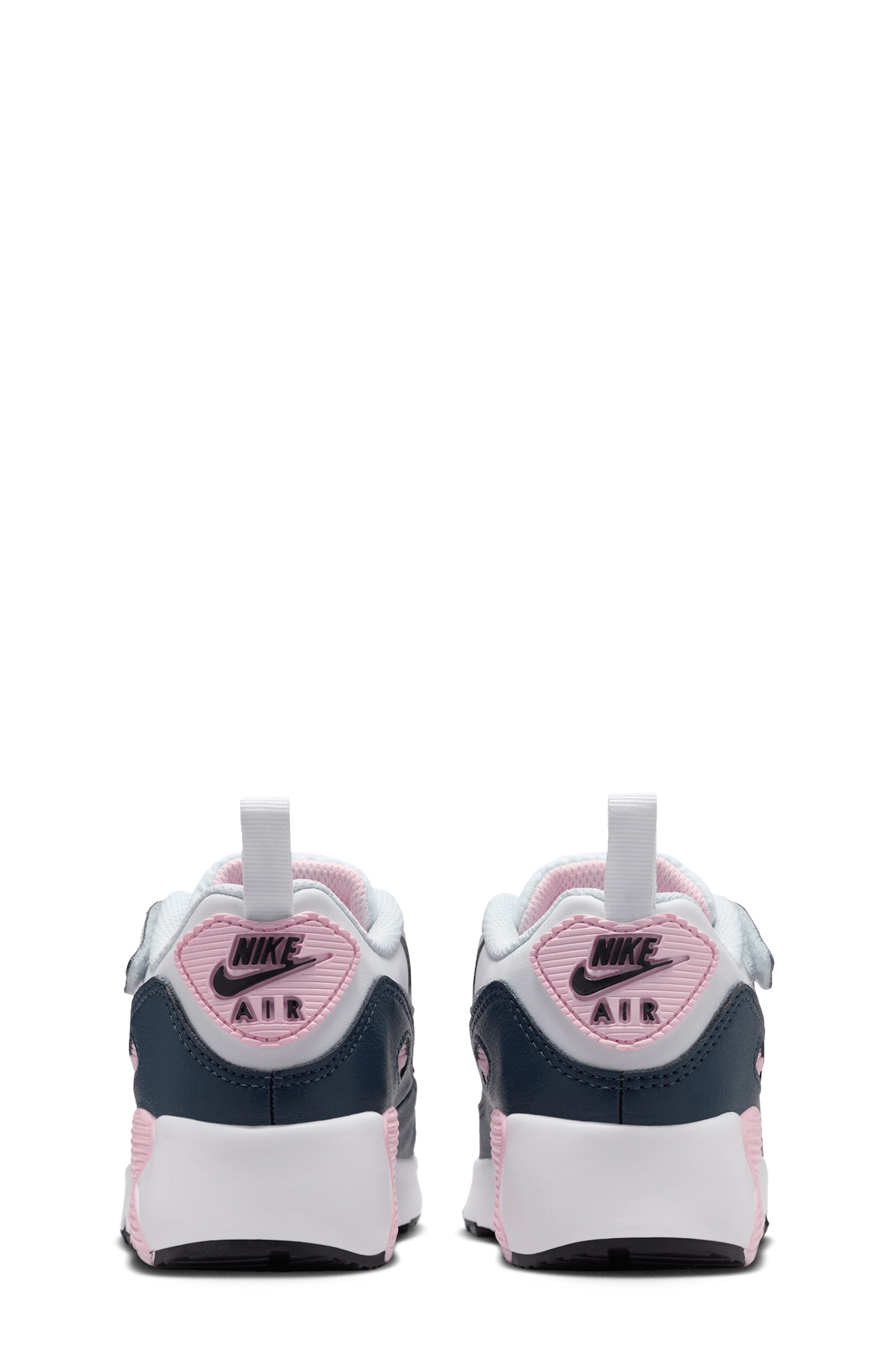 Kids' Air Max 90 Sneaker, Alternate, color, WHITE/ PINK/ NAVY/ GREY