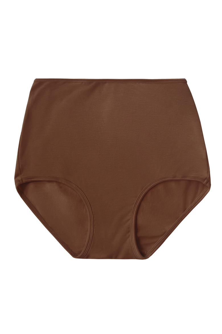 Organic Cotton High Rise Brief, Main, color, Deep Nude