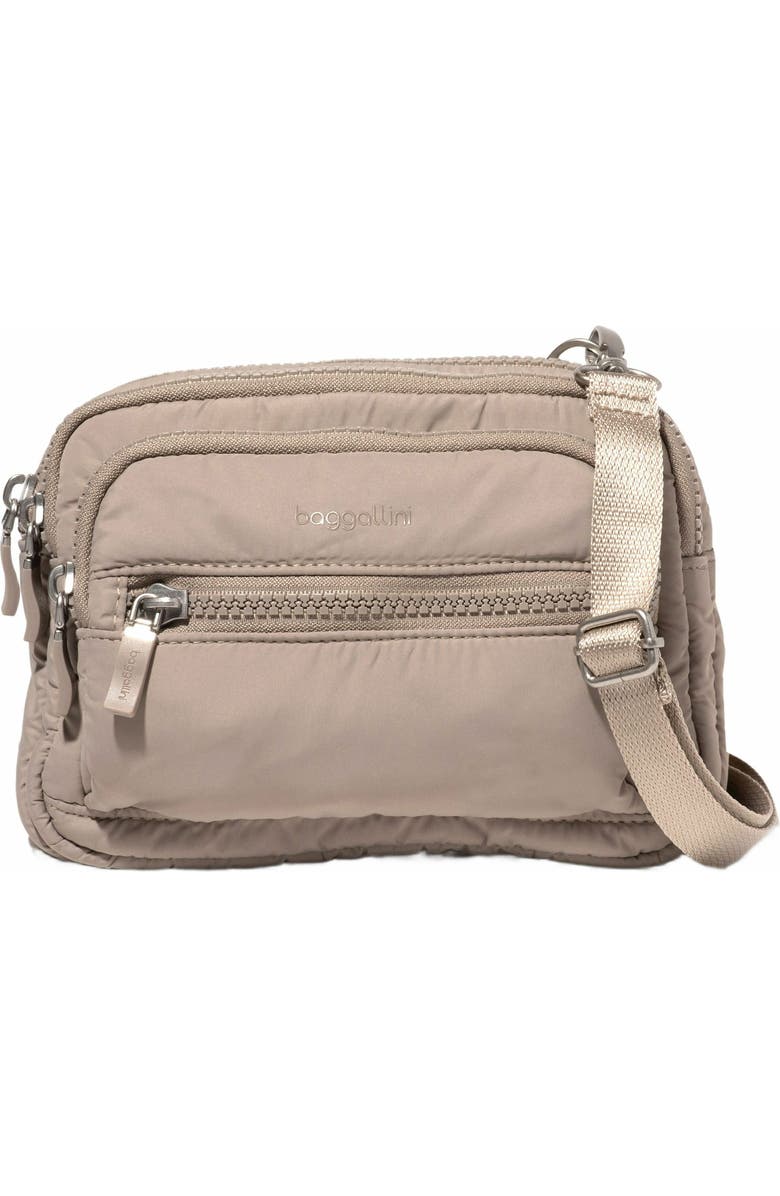 BAGGALLINI Triple Zip Bagg Small Crossbody Bag, Main, color, Moonrock Puff