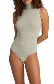 Commando Ballet Body Mock Neck Thong Bodysuit
