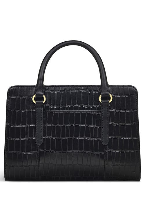 Radley London Angel Lane Croc Embossed Crossbody Bag In Black