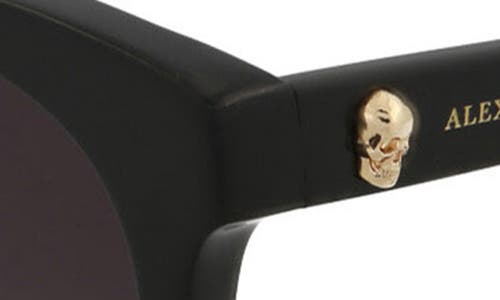 Alexander Mcqueen 53mm Cat Eye Sunglasses In Black