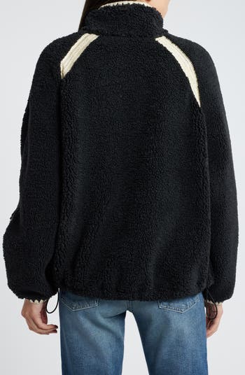 UGG® Nikia Open Stitch Detail Uggfluff Fleece Jacket | Nordstrom