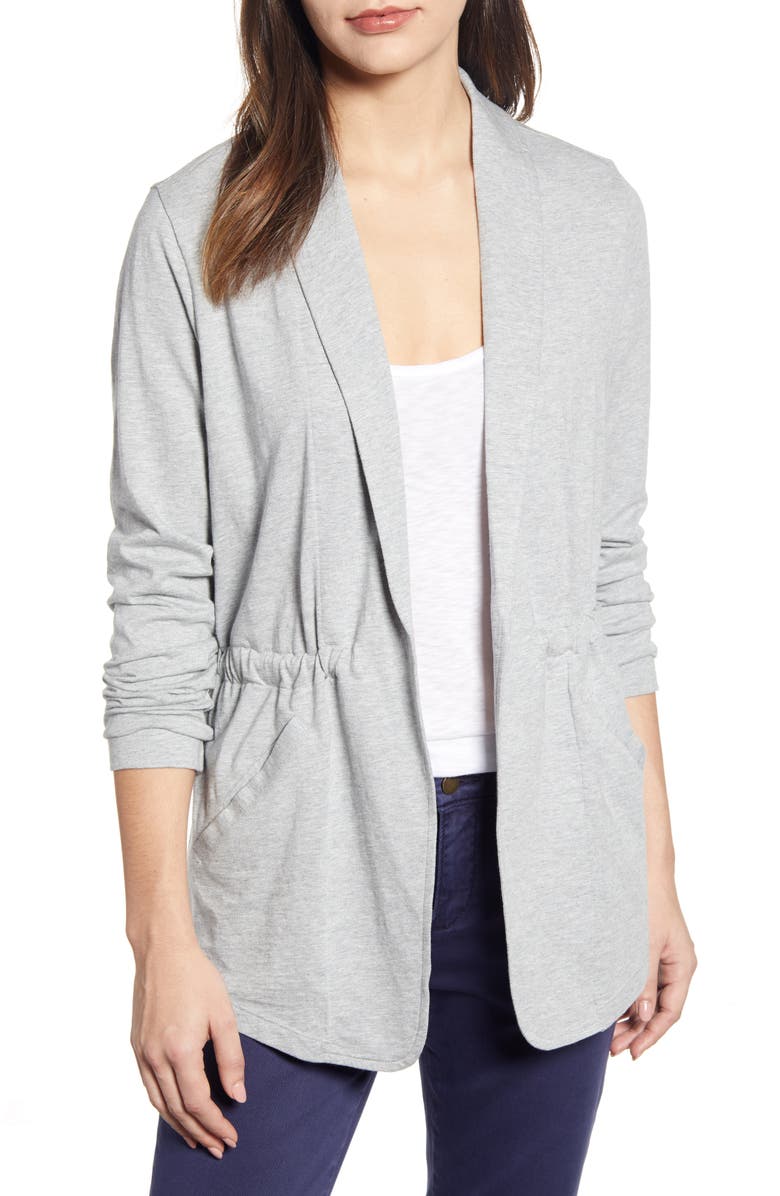 Caslon<sup>®</sup> Cinch Waist Knit Jacket, Main, color,