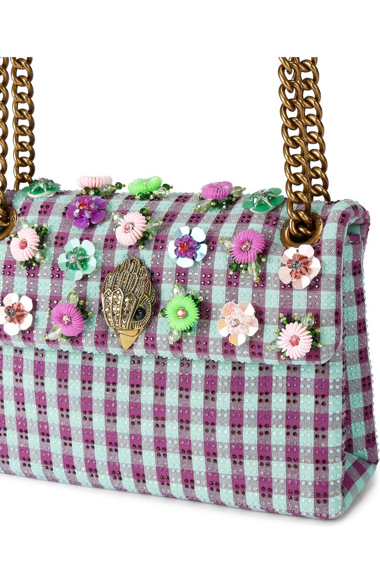 Kurt Geiger London Mini Kensington Floral Convertible Shoulder Bag, Alternate, color, Purple Multi