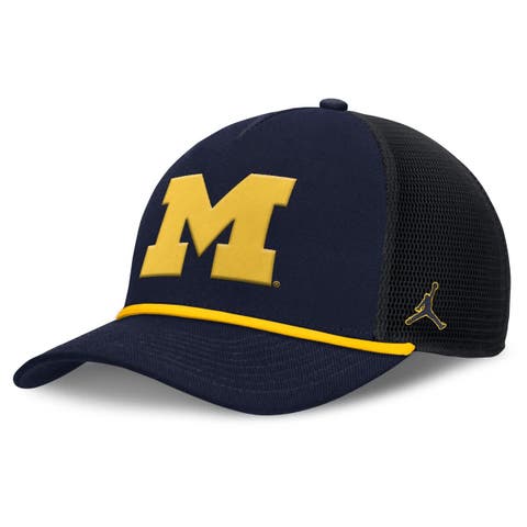 Men's Jordan Brand Navy Michigan Wolverines Rise Primetime Trucker Adjustable Hat