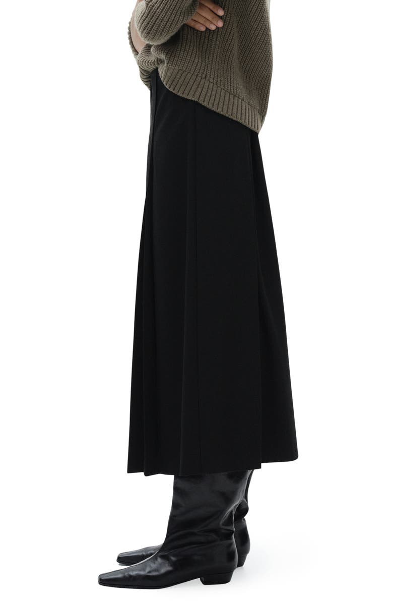 MANGO Pleated Midi Skirt, Alternate, color,