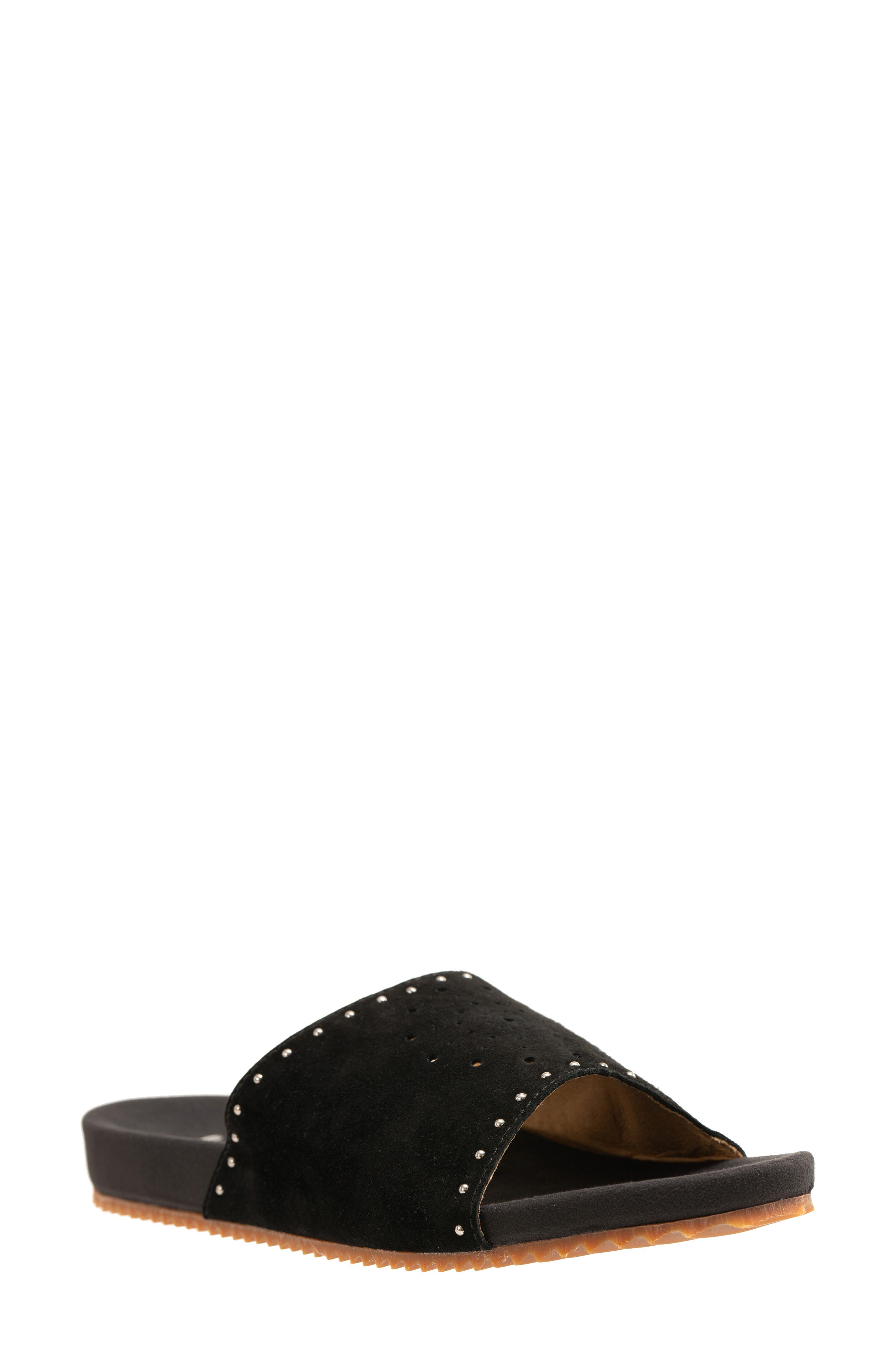 Revitalign Sofia Stud Slide Sandal, Main, color, Black