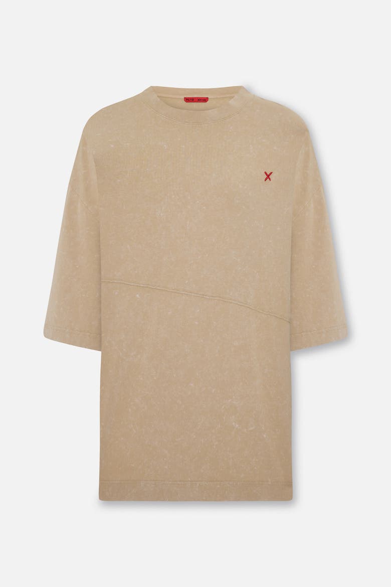 Daydreamers Acid Wash Short Sleeve T Shirt, Main, color, Beige