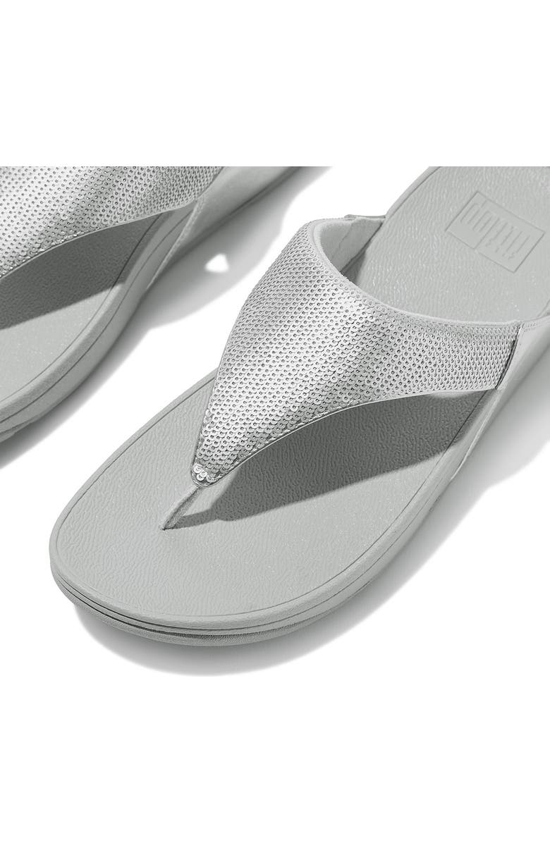 FitFlop Lulu Sequin Flip Flop, Alternate, color, Silver